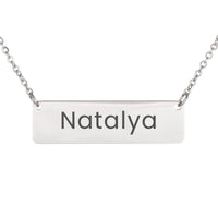 Load image into Gallery viewer, Natalya Necklace – Custom Name Horizontal Bar Necklace for Women
