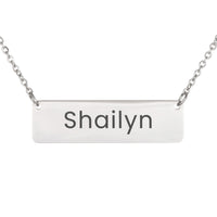 Load image into Gallery viewer, Shailyn Necklace – Custom Name Horizontal Bar Necklace for Women
