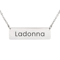 Load image into Gallery viewer, Ladonna Necklace – Custom Name Horizontal Bar Necklace for Women
