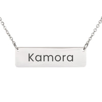 Load image into Gallery viewer, Kamora Necklace – Personalized Name Chain - Custom Horizontal Bar Necklace for Women
