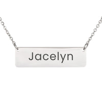 Load image into Gallery viewer, Jacelyn Necklace – Custom Name Horizontal Bar Necklace for Women
