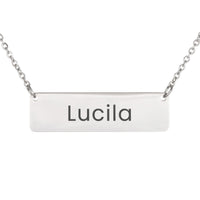 Load image into Gallery viewer, Lucila Necklace – Personalized Name Chain - Custom Horizontal Bar Necklace for Women
