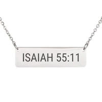 Load image into Gallery viewer, Isaiah 55_11 Necklace - Purpose Bible Scripture Gift for Women
