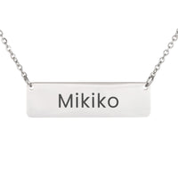 Load image into Gallery viewer, Mikiko Necklace – Personalized Name Chain - Custom Horizontal Bar Necklace for Women
