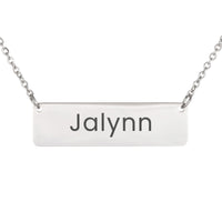 Load image into Gallery viewer, Jalynn Necklace – Personalized Name Chain - Custom Horizontal Bar Necklace for Women
