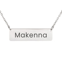 Load image into Gallery viewer, Makenna Necklace – Custom Name Horizontal Bar Necklace for Women
