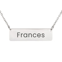 Load image into Gallery viewer, Frances Necklace – Custom Name Horizontal Bar Necklace for Women
