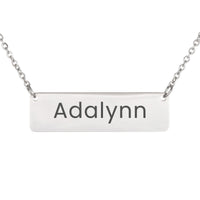 Load image into Gallery viewer, Adalynn Necklace – Custom Name Horizontal Bar Necklace for Women
