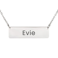 Load image into Gallery viewer, Evie Necklace – Custom Name Horizontal Bar Necklace for Women
