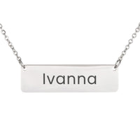 Load image into Gallery viewer, Ivanna Necklace – Personalized Name Chain - Custom Horizontal Bar Necklace for Women
