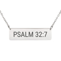 Load image into Gallery viewer, Psalm 32:7 Necklace - Minimalist Protection Bible Scripture Jewelry for Women
