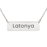 Load image into Gallery viewer, Latonya Necklace – Custom Name Horizontal Bar Necklace for Women
