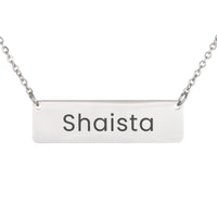 Load image into Gallery viewer, Shaista Necklace – Custom Name Horizontal Bar Necklace for Women

