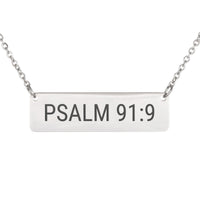 Load image into Gallery viewer, Psalm 91:9 Necklace - Protection Bible Verse Gift for Her
