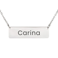 Load image into Gallery viewer, Carina Necklace – Custom Name Horizontal Bar Necklace for Women
