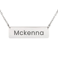 Load image into Gallery viewer, Mckenna Necklace – Custom Name Horizontal Bar Necklace for Women
