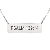 Load image into Gallery viewer, Psalm 139_14 Engraved Necklace - Women's Bible Scripture Jewelry for Her

