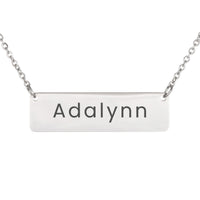 Load image into Gallery viewer, Adalynn Necklace – Custom Name Horizontal Bar Necklace for Women
