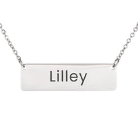 Load image into Gallery viewer, Lilley Necklace – Personalized Name Chain - Custom Horizontal Bar Necklace for Women
