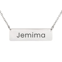 Load image into Gallery viewer, Jemima Necklace – Personalized Name Chain - Custom Horizontal Bar Necklace for Women
