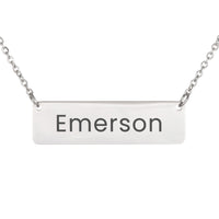 Load image into Gallery viewer, Emerson Necklace – Custom Name Horizontal Bar Necklace for Women
