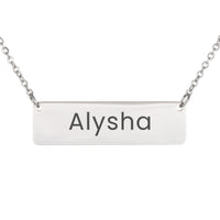 Load image into Gallery viewer, Alysha Necklace – Custom Name Horizontal Bar Necklace for Women
