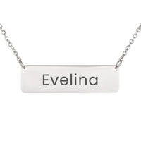 Load image into Gallery viewer, Evelina Necklace – Custom Name Horizontal Bar Necklace for Women
