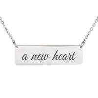 Load image into Gallery viewer, A New Heart Necklace - Scripture Jewelry for Her, Ezekiel 36:26
