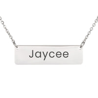 Load image into Gallery viewer, Jaycee Necklace – Personalized Name Chain - Custom Horizontal Bar Necklace for Women
