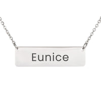 Load image into Gallery viewer, Eunice Necklace – Personalized Name Chain - Custom Horizontal Bar Necklace for Women
