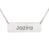Load image into Gallery viewer, Jazira Necklace – Personalized Name Chain - Custom Horizontal Bar Necklace for Women

