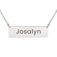 Load image into Gallery viewer, Josalyn Necklace – Custom Name Horizontal Bar Necklace for Women
