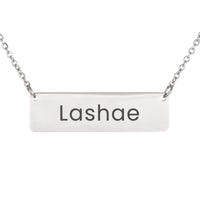Load image into Gallery viewer, Lashae Necklace – Personalized Name Chain - Custom Horizontal Bar Necklace for Women

