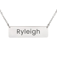 Load image into Gallery viewer, Ryleigh Necklace – Custom Name Horizontal Bar Necklace for Women
