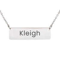 Load image into Gallery viewer, Kleigh Necklace – Personalized Name Chain - Custom Horizontal Bar Necklace for Women
