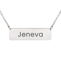 Load image into Gallery viewer, Jeneva Necklace – Personalized Name Chain - Custom Horizontal Bar Necklace for Women
