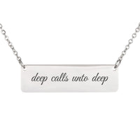 Load image into Gallery viewer, Deep Calls Unto Deep Necklace - Psalm 42:7, Minimalist Worship Christian Jewelry for Sister
