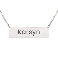 Load image into Gallery viewer, Karsyn Necklace – Personalized Name Chain - Custom Horizontal Bar Necklace for Women
