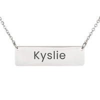 Load image into Gallery viewer, Kyslie Necklace – Personalized Name Chain - Custom Horizontal Bar Necklace for Women
