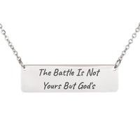 Load image into Gallery viewer, The Battle Is Not Yours But God's Necklace, 2 Chronicles 20_15 Courage Religious Pendant for Daughter
