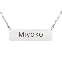 Load image into Gallery viewer, Miyako Necklace – Personalized Name Chain - Custom Horizontal Bar Necklace for Women

