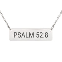 Load image into Gallery viewer, Psalm 52:8 Necklace - Trust Bible Verse Jewelry for Mom
