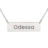 Load image into Gallery viewer, Odessa Necklace – Personalized Name Chain - Custom Horizontal Bar Necklace for Women
