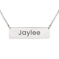 Load image into Gallery viewer, Jaylee Necklace – Personalized Name Chain - Custom Horizontal Bar Necklace for Women
