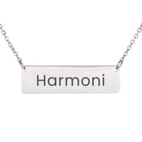 Load image into Gallery viewer, Harmoni Necklace – Custom Name Horizontal Bar Necklace for Women
