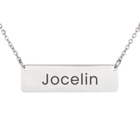 Load image into Gallery viewer, Jocelin Necklace – Custom Name Horizontal Bar Necklace for Women
