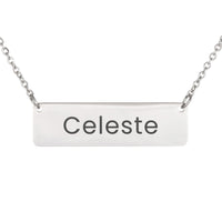 Load image into Gallery viewer, Celeste Necklace – Custom Name Horizontal Bar Necklace for Women
