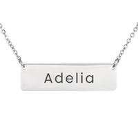 Load image into Gallery viewer, Adelia Necklace – Custom Name Horizontal Bar Necklace for Women
