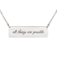 Load image into Gallery viewer, All Things Are Possible Necklace, Mark 9:23 Faith Scripture Gift for Her
