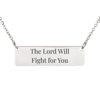 Load image into Gallery viewer, The Lord Will Fight for You Necklace - Courage Bible Gift for Her, Exodus 14:14
